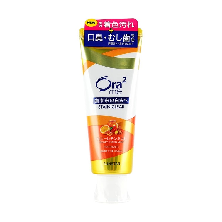 日本SUNSTAR ORA2 皓乐齿 深层清洁牙膏 蜂蜜柠檬薄荷味 130g